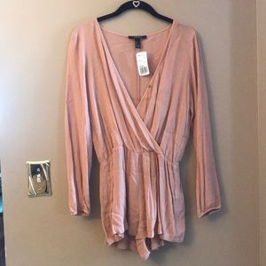 NWT MISSING BUTTON Forever 21 Taupe Romper